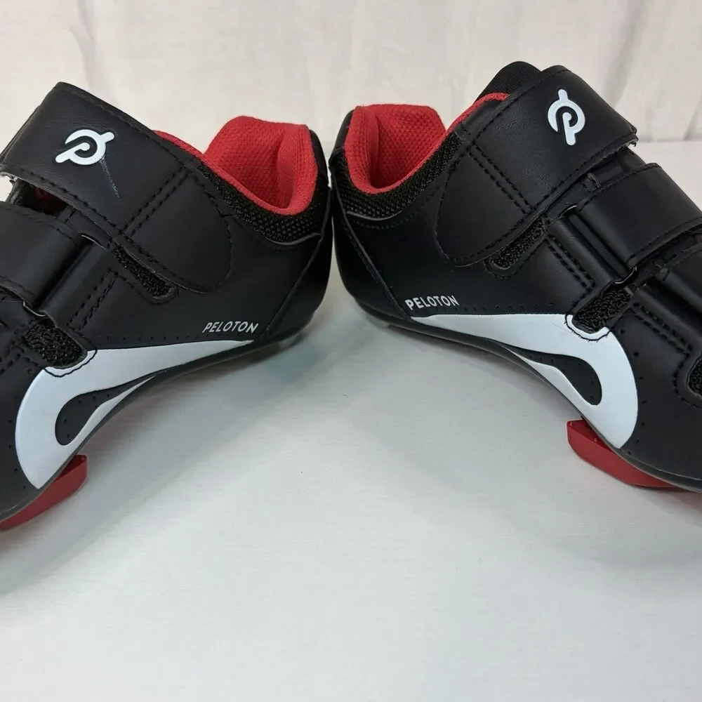 Peloton Cycling Shoes Women's Size US 6.5 /EU 37 Black Red 3 Bolt